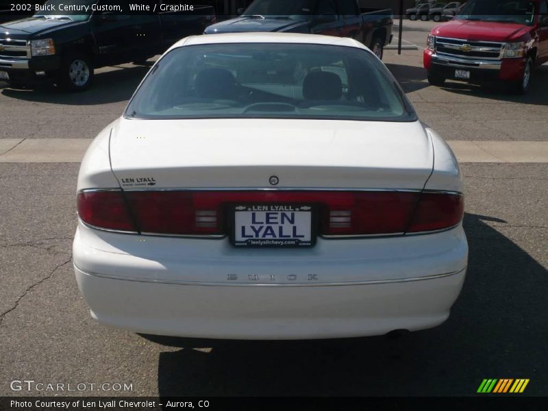 White / Graphite 2002 Buick Century Custom