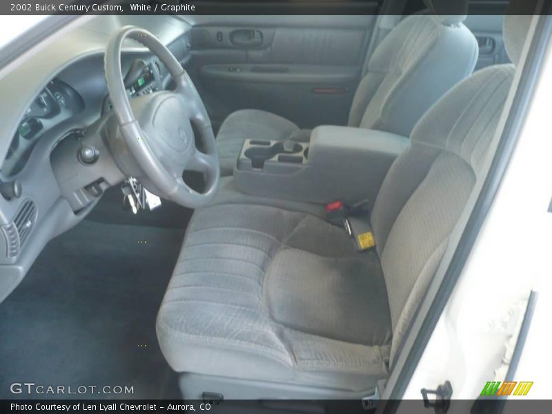 White / Graphite 2002 Buick Century Custom