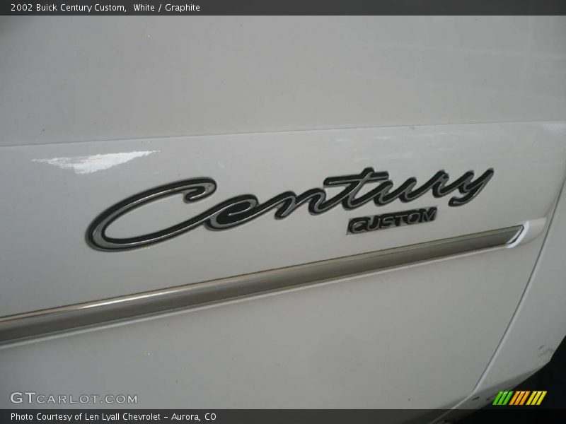 White / Graphite 2002 Buick Century Custom