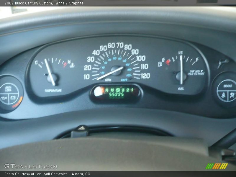 White / Graphite 2002 Buick Century Custom
