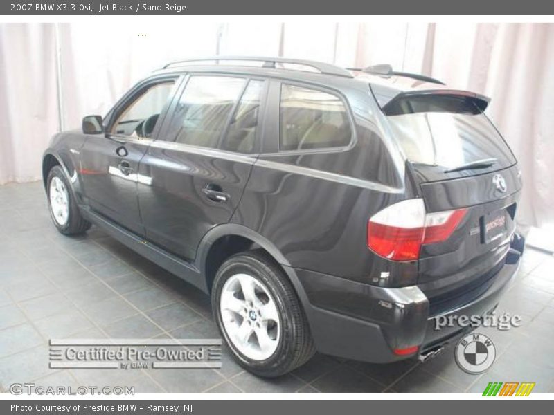 Jet Black / Sand Beige 2007 BMW X3 3.0si