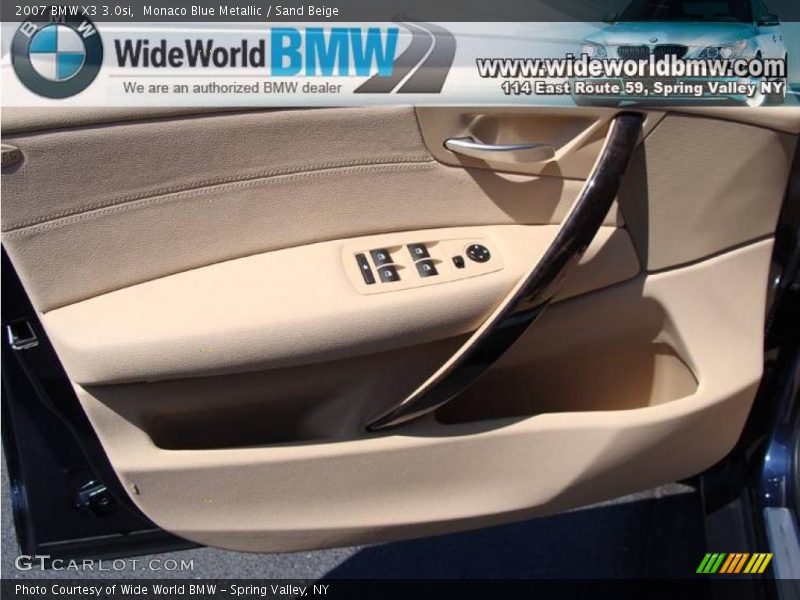Monaco Blue Metallic / Sand Beige 2007 BMW X3 3.0si