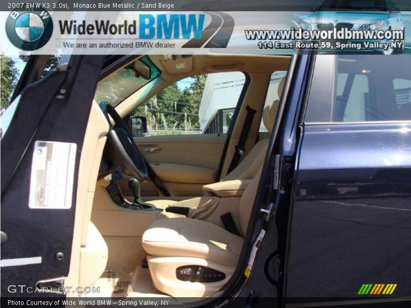 Monaco Blue Metallic / Sand Beige 2007 BMW X3 3.0si