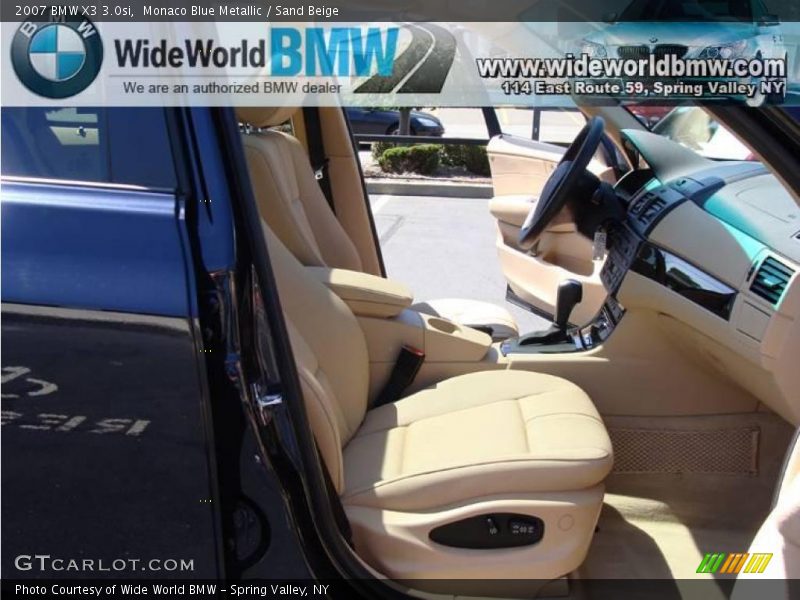 Monaco Blue Metallic / Sand Beige 2007 BMW X3 3.0si