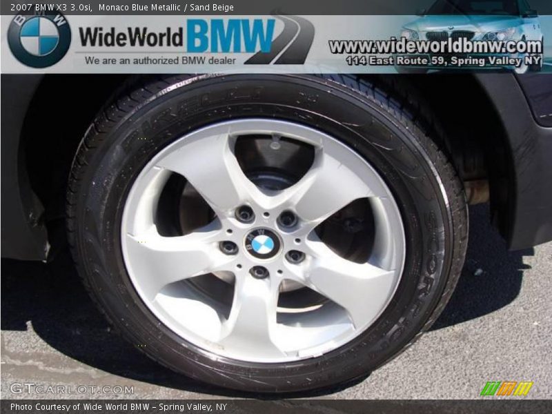 Monaco Blue Metallic / Sand Beige 2007 BMW X3 3.0si
