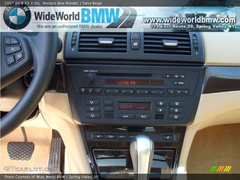 Monaco Blue Metallic / Sand Beige 2007 BMW X3 3.0si