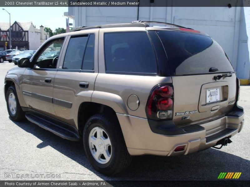 Sandalwood Metallic / Medium Pewter 2003 Chevrolet TrailBlazer LS 4x4