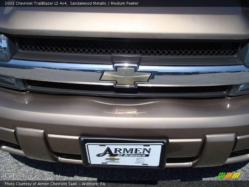 Sandalwood Metallic / Medium Pewter 2003 Chevrolet TrailBlazer LS 4x4