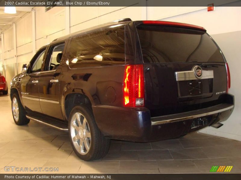 Blue Chip / Ebony/Ebony 2007 Cadillac Escalade ESV AWD