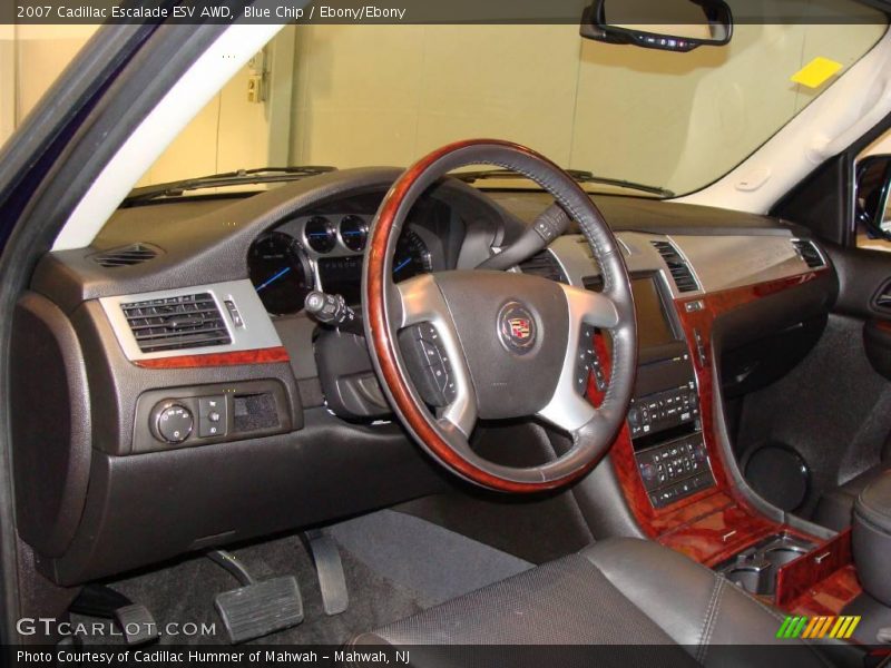Blue Chip / Ebony/Ebony 2007 Cadillac Escalade ESV AWD
