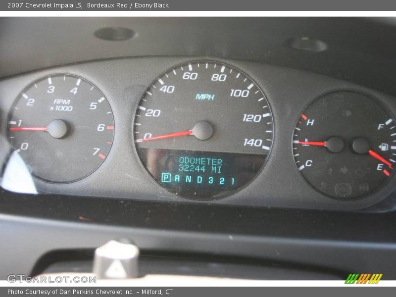 Bordeaux Red / Ebony Black 2007 Chevrolet Impala LS