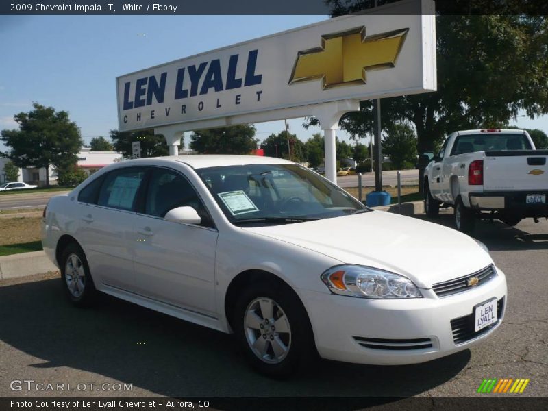White / Ebony 2009 Chevrolet Impala LT