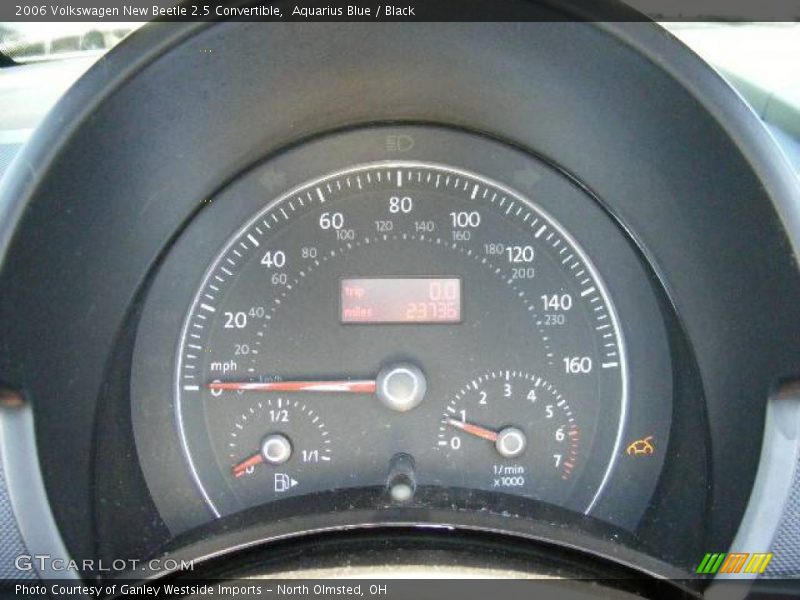 Aquarius Blue / Black 2006 Volkswagen New Beetle 2.5 Convertible