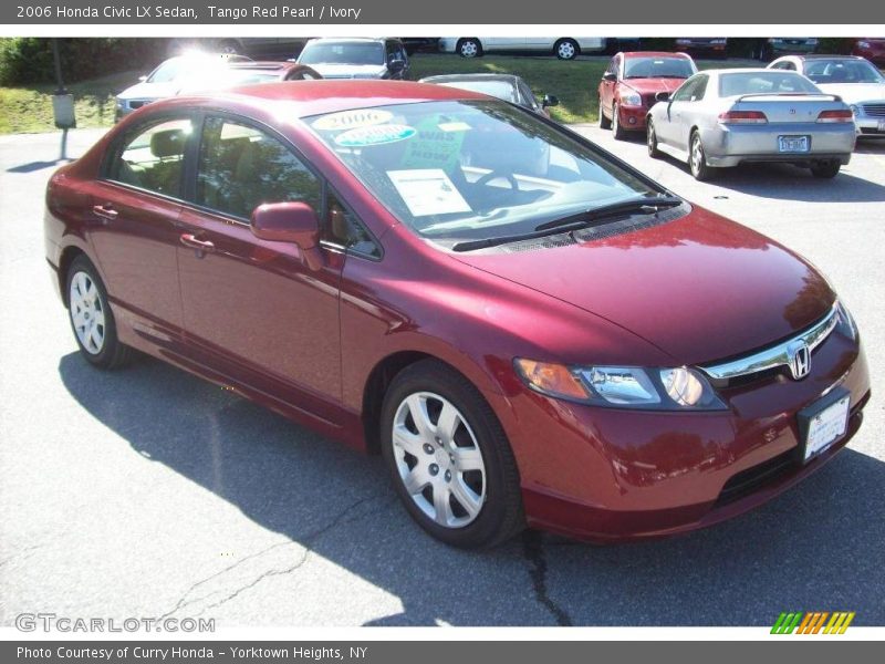 Tango Red Pearl / Ivory 2006 Honda Civic LX Sedan