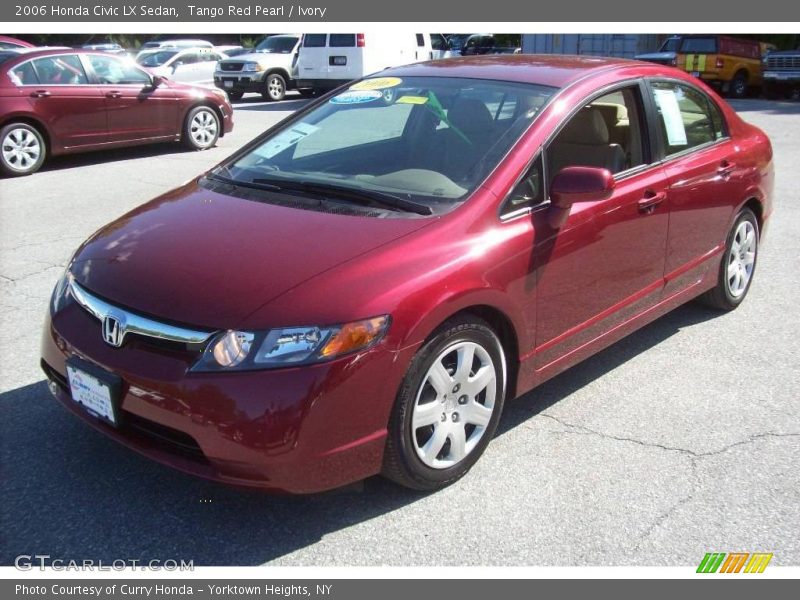 Tango Red Pearl / Ivory 2006 Honda Civic LX Sedan