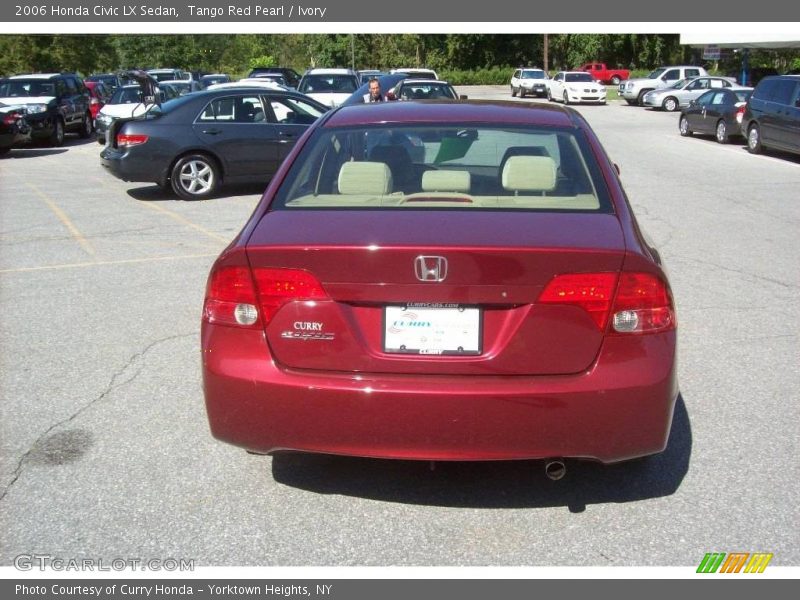 Tango Red Pearl / Ivory 2006 Honda Civic LX Sedan