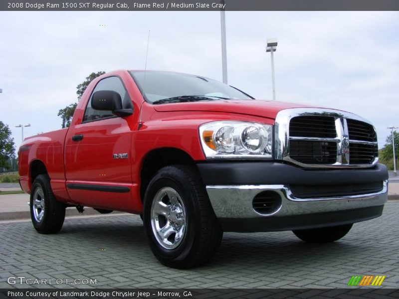 Flame Red / Medium Slate Gray 2008 Dodge Ram 1500 SXT Regular Cab