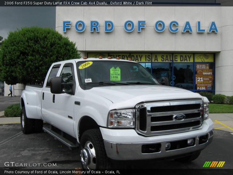 Oxford White / Dark Flint 2006 Ford F350 Super Duty Lariat FX4 Crew Cab 4x4 Dually