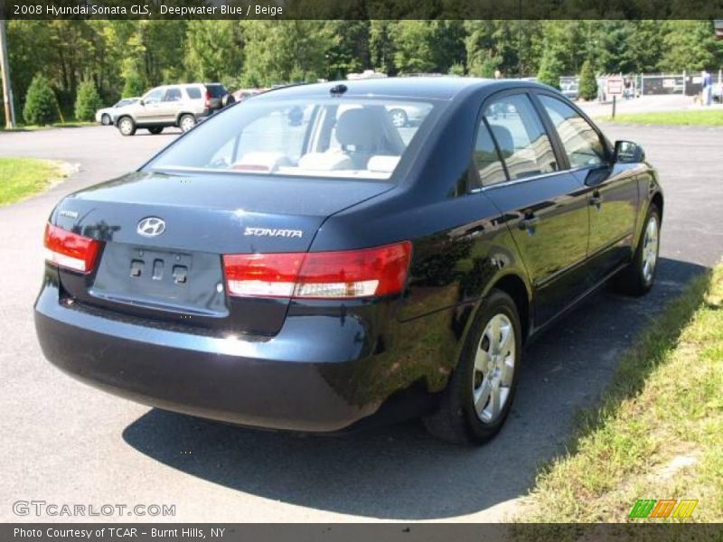 Deepwater Blue / Beige 2008 Hyundai Sonata GLS