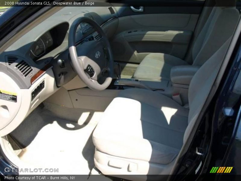 Deepwater Blue / Beige 2008 Hyundai Sonata GLS