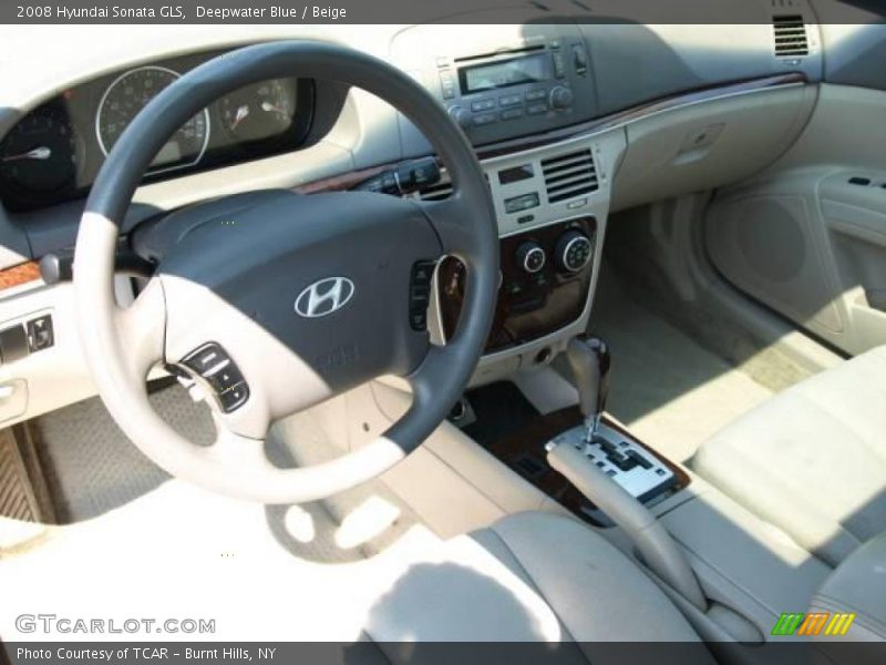 Deepwater Blue / Beige 2008 Hyundai Sonata GLS
