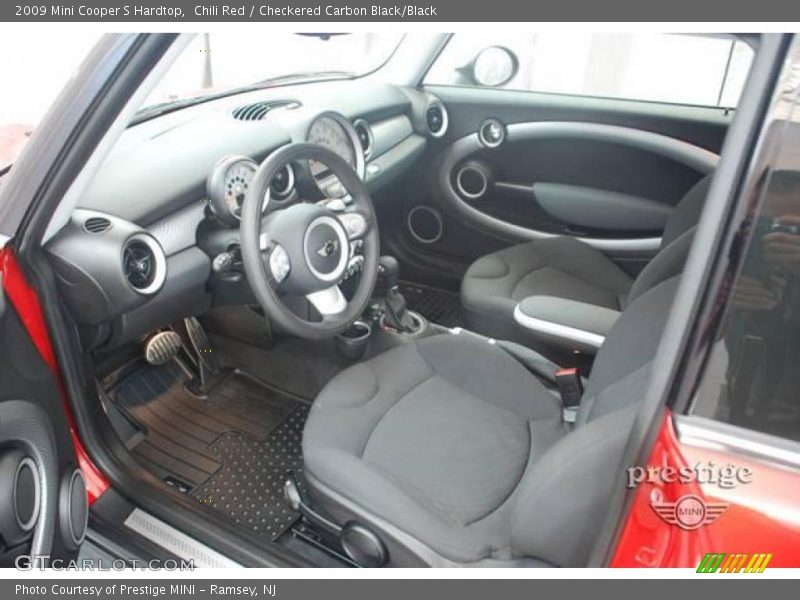 Chili Red / Checkered Carbon Black/Black 2009 Mini Cooper S Hardtop