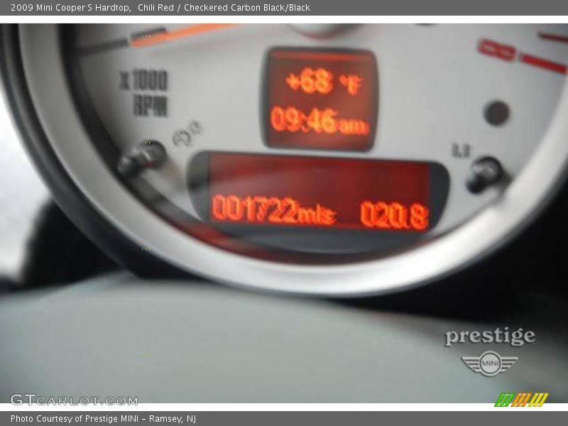 Chili Red / Checkered Carbon Black/Black 2009 Mini Cooper S Hardtop