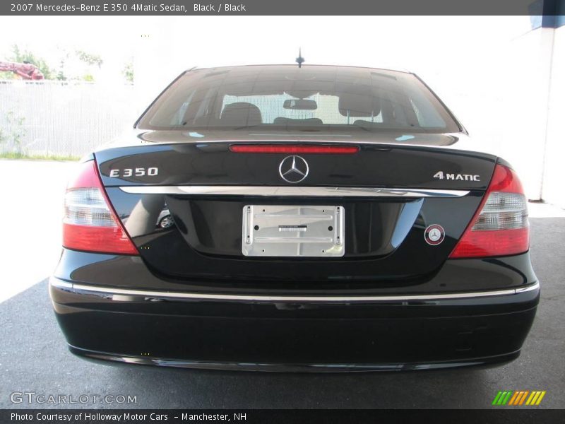 Black / Black 2007 Mercedes-Benz E 350 4Matic Sedan