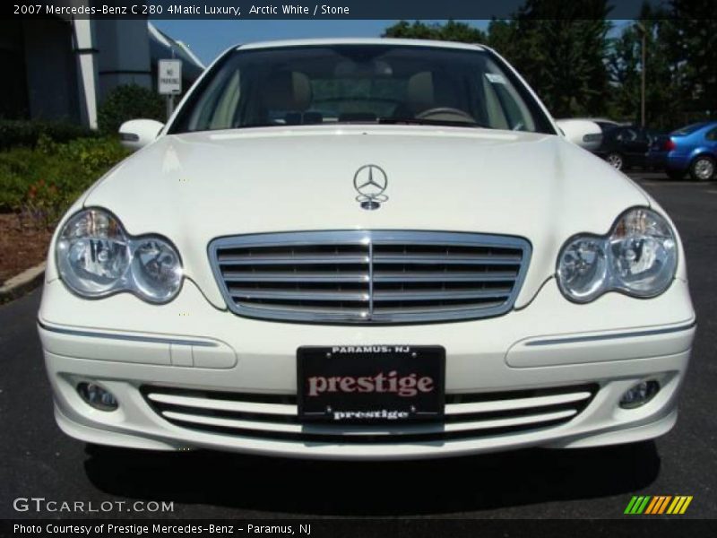 Arctic White / Stone 2007 Mercedes-Benz C 280 4Matic Luxury