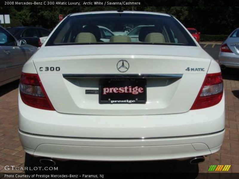 Arctic White / Savanna/Cashmere 2008 Mercedes-Benz C 300 4Matic Luxury