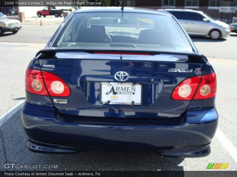 Indigo Ink Pearl / Dark Charcoal 2008 Toyota Corolla S