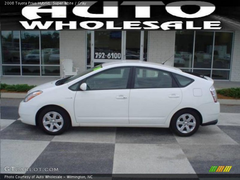 Super White / Gray 2008 Toyota Prius Hybrid