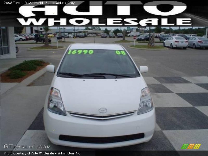 Super White / Gray 2008 Toyota Prius Hybrid