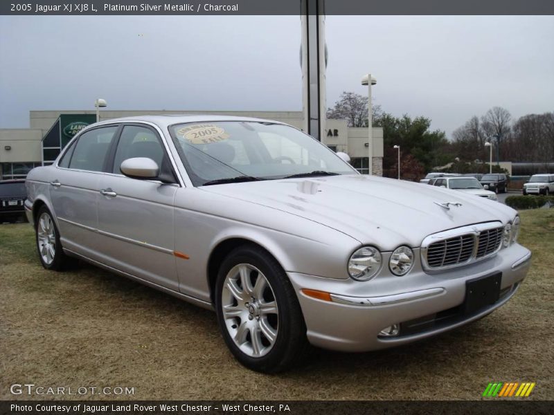 Platinum Silver Metallic / Charcoal 2005 Jaguar XJ XJ8 L