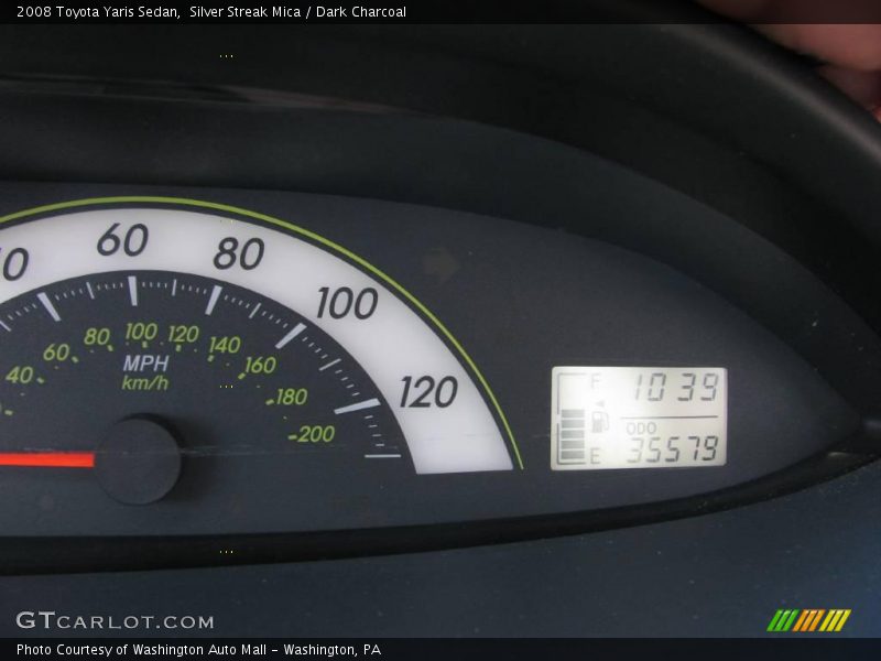 Silver Streak Mica / Dark Charcoal 2008 Toyota Yaris Sedan