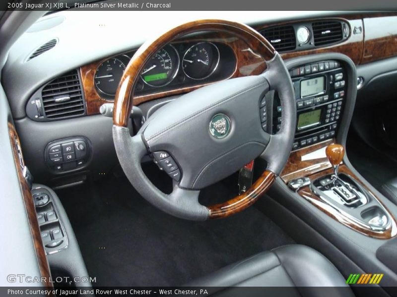 Platinum Silver Metallic / Charcoal 2005 Jaguar XJ XJ8 L