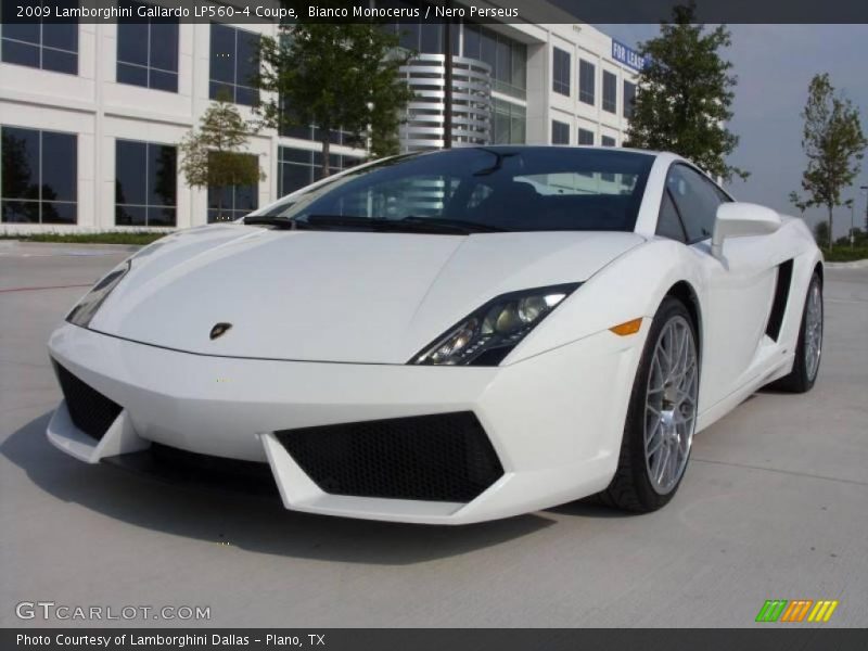 Bianco Monocerus / Nero Perseus 2009 Lamborghini Gallardo LP560-4 Coupe