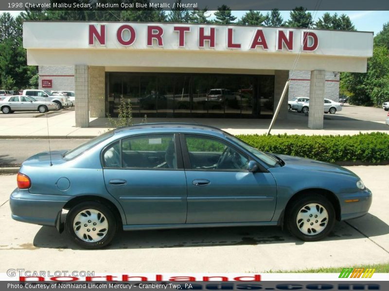 Medium Opal Blue Metallic / Neutral 1998 Chevrolet Malibu Sedan