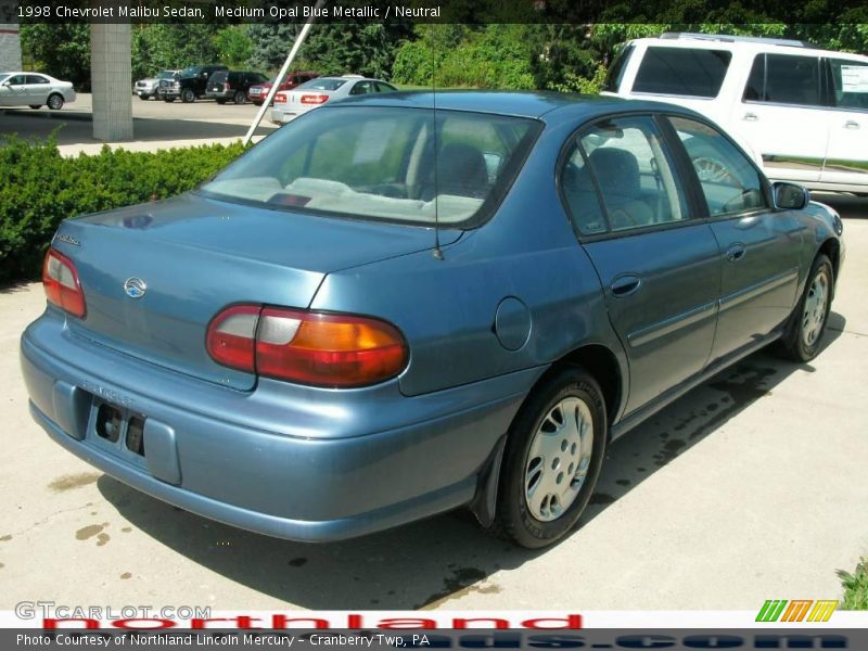 Medium Opal Blue Metallic / Neutral 1998 Chevrolet Malibu Sedan