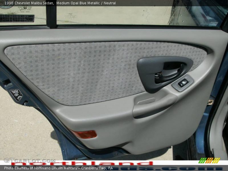Medium Opal Blue Metallic / Neutral 1998 Chevrolet Malibu Sedan