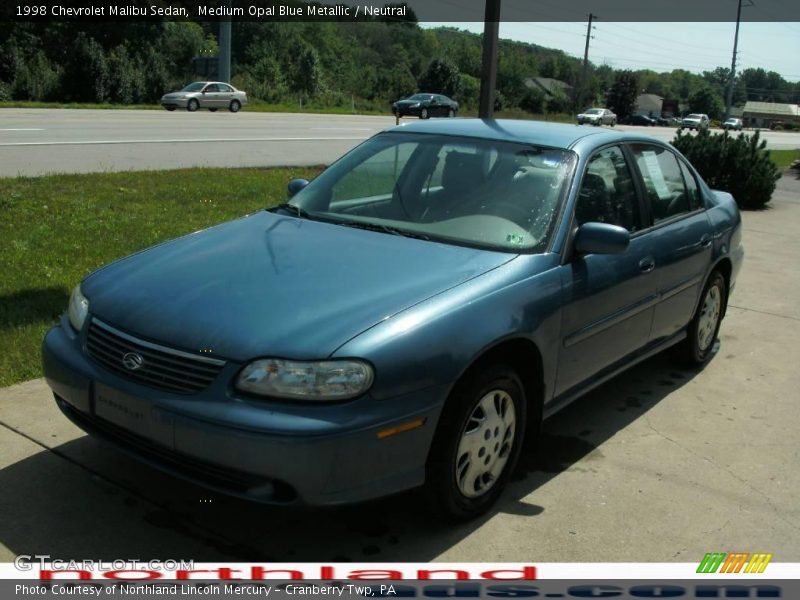 Medium Opal Blue Metallic / Neutral 1998 Chevrolet Malibu Sedan