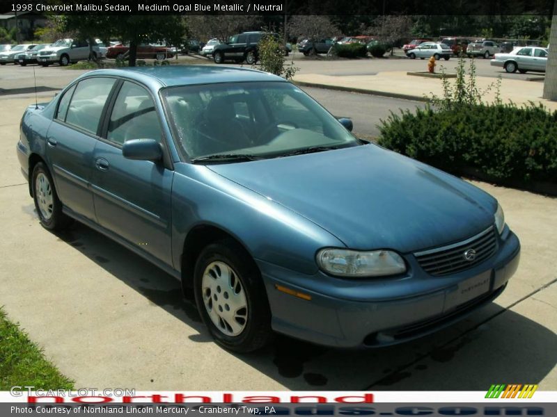 Medium Opal Blue Metallic / Neutral 1998 Chevrolet Malibu Sedan
