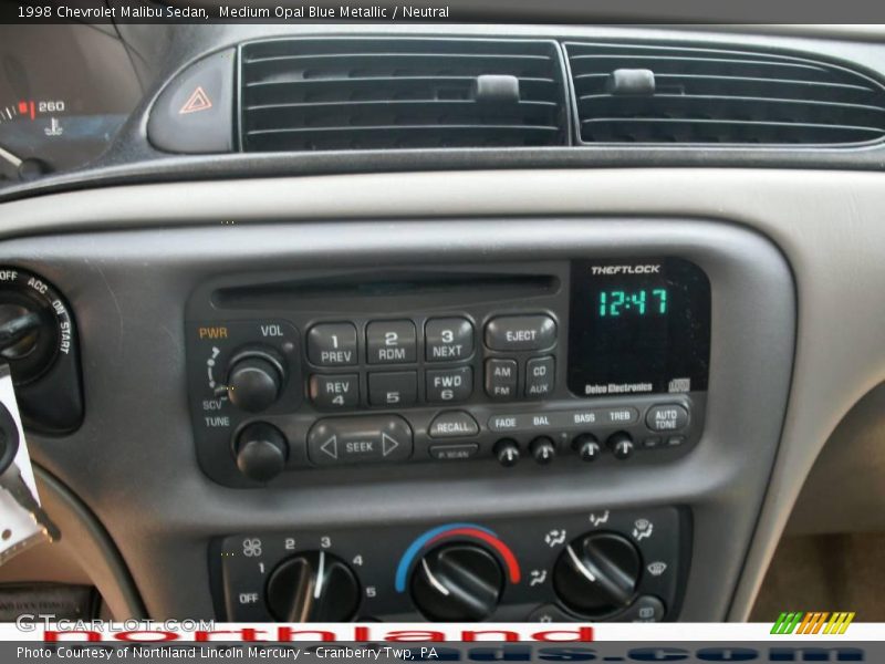 Medium Opal Blue Metallic / Neutral 1998 Chevrolet Malibu Sedan