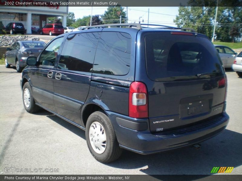Dark Sapphire Metallic / Medium Gray 2002 Chevrolet Venture