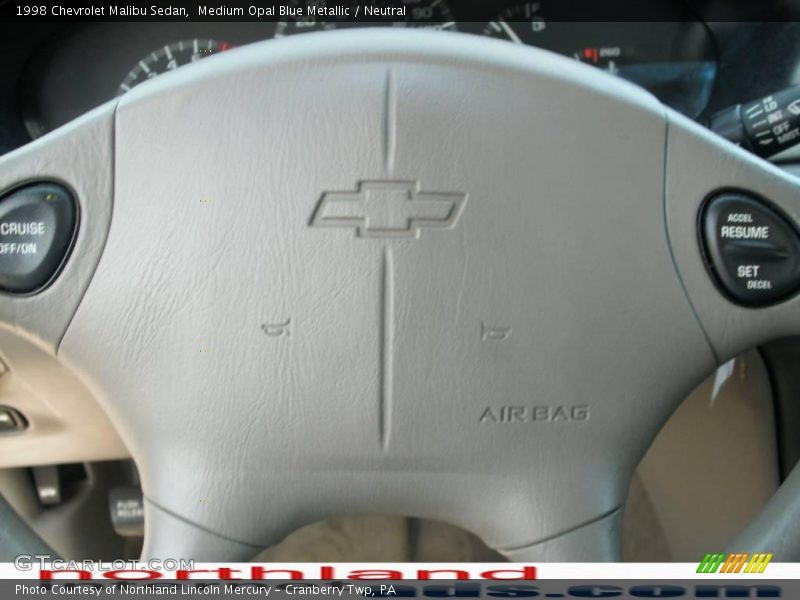 Medium Opal Blue Metallic / Neutral 1998 Chevrolet Malibu Sedan