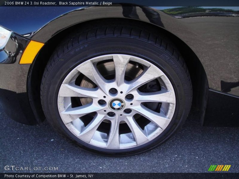 Black Sapphire Metallic / Beige 2006 BMW Z4 3.0si Roadster
