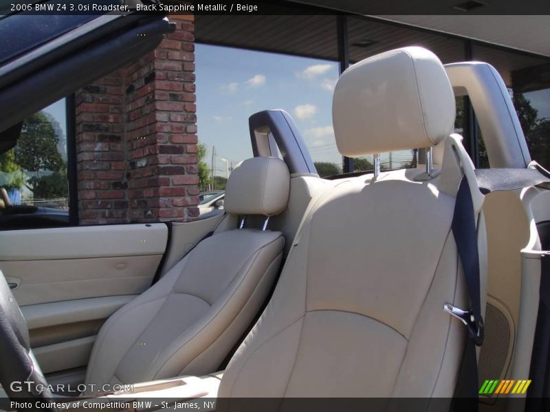Black Sapphire Metallic / Beige 2006 BMW Z4 3.0si Roadster