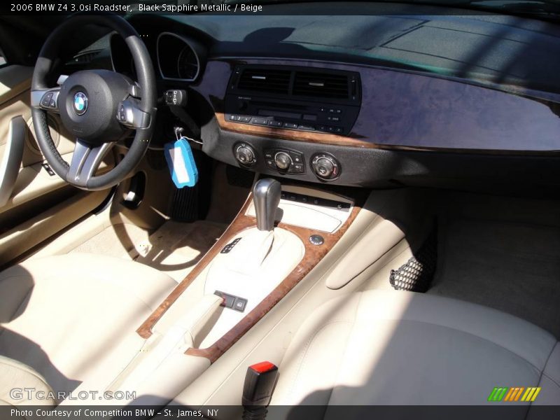 Black Sapphire Metallic / Beige 2006 BMW Z4 3.0si Roadster