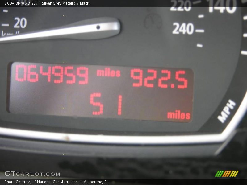 Silver Grey Metallic / Black 2004 BMW X3 2.5i
