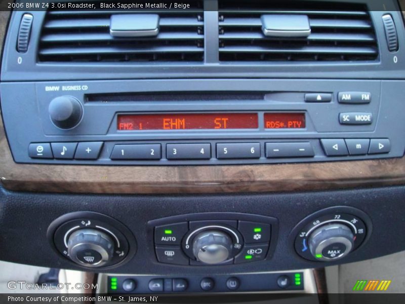 Black Sapphire Metallic / Beige 2006 BMW Z4 3.0si Roadster
